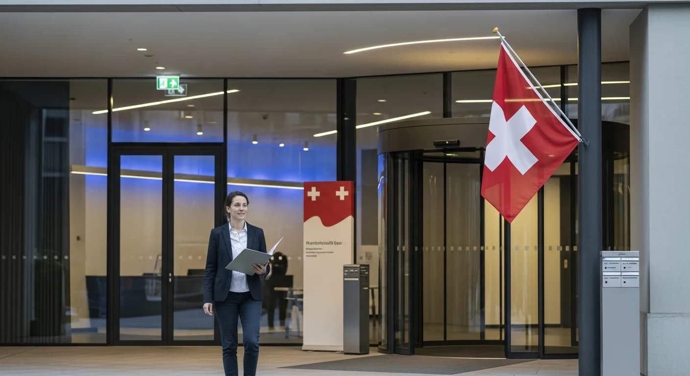 Anmeldung in der Schweiz, Dokumente und Checkliste auf einem Tisch